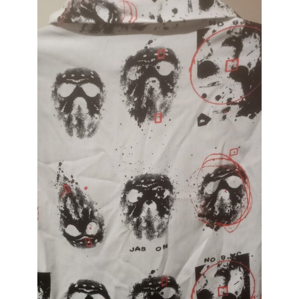 New Friday the 13th Mens Jason Voorhees AOP Button Down Shirt Large L - Picture 8 of 13